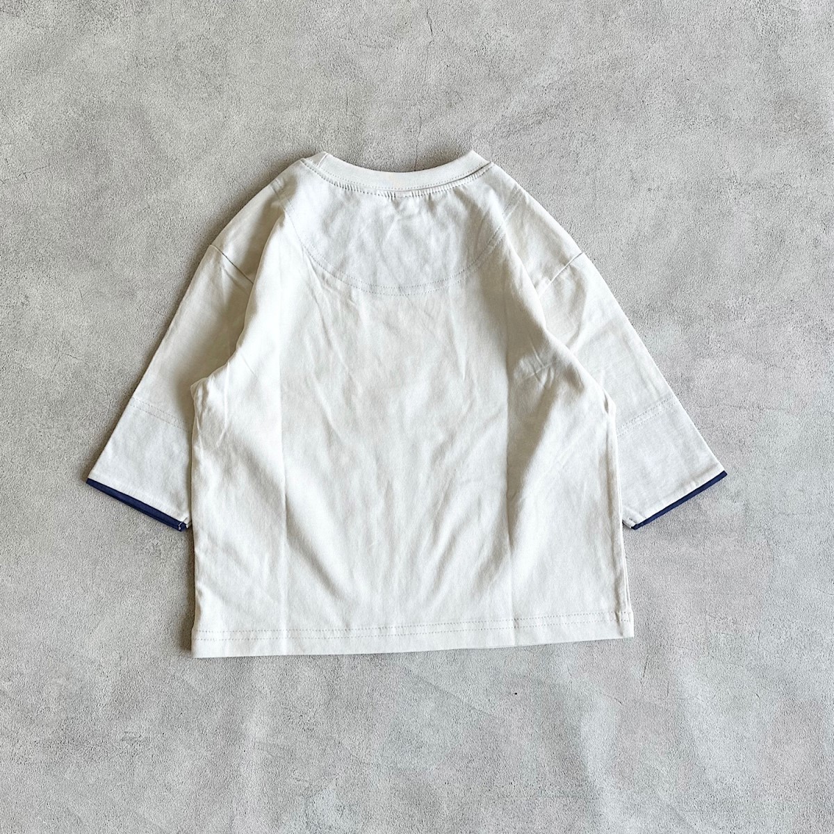 COTTON from U.S.A】ロールアップ7分袖Tシャツ(80～150cm