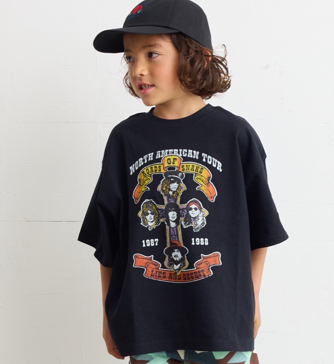 ロックプリントワイドTシャツ（80～150cm） | マーキーズ