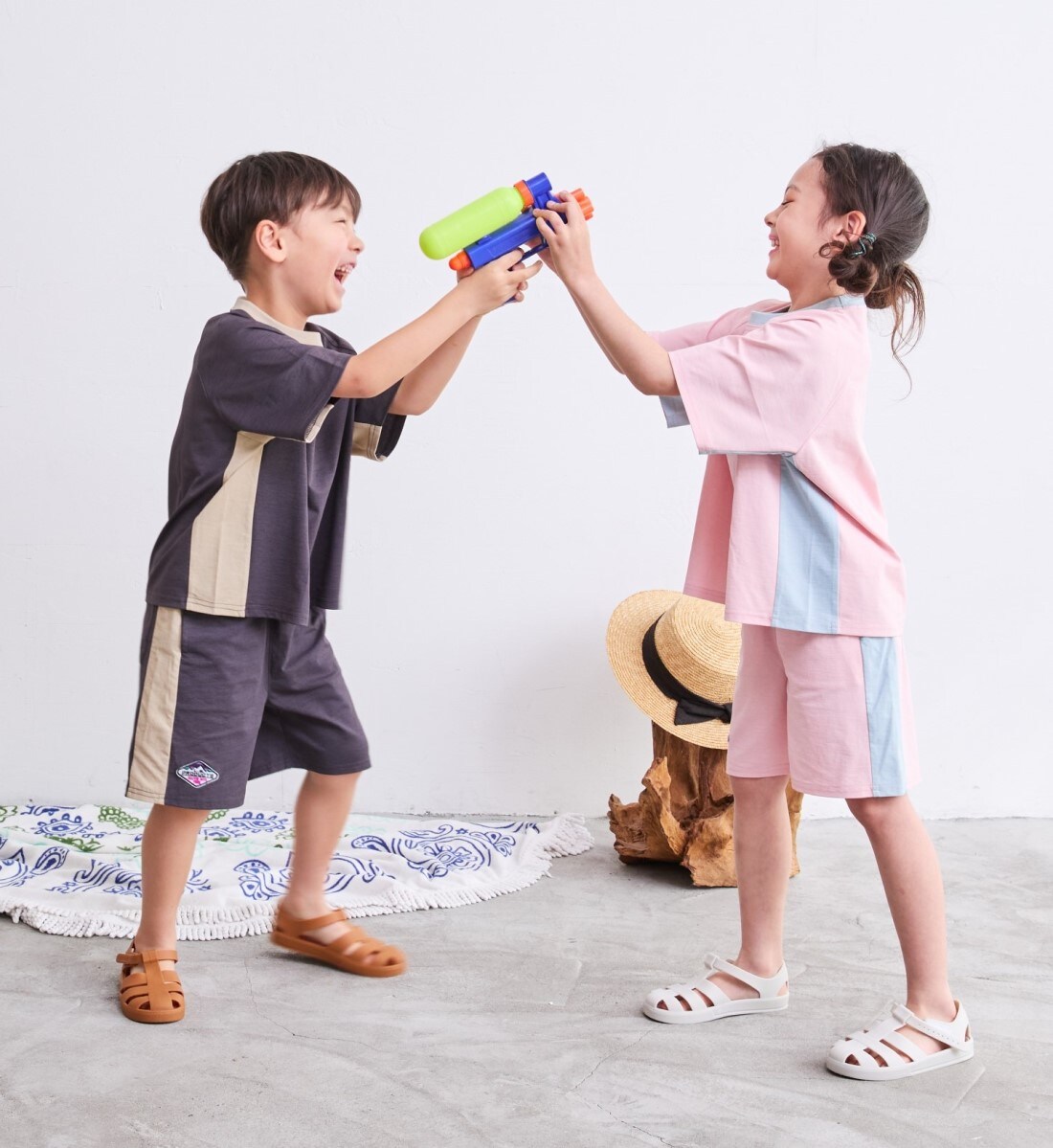 水陸両用】サイド切り替えラグランT/Tシャツ（80～150cm