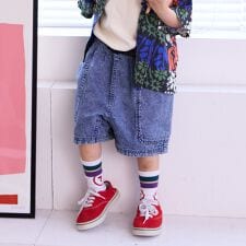 デニムクライミングBIGポケットショートパンツ