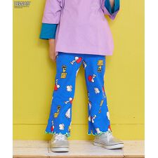 【PEANUTS】スヌーピーワッフルフレアーパンツ
