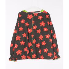 総柄フレアスリーブカットソー/おとな