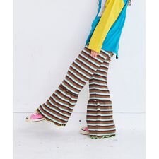 パイルボーダーマーメイドパンツ