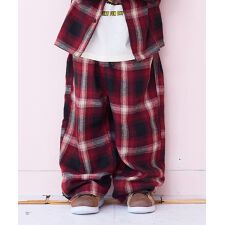 イージーワイドチェックパンツ