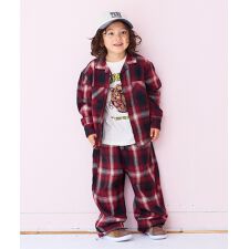 オープンカラーチェックシャツ