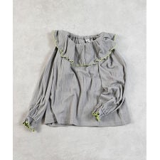 マーキーズ(MARKEY'S)のリブフリルカラーカットソー