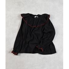 マーキーズ(MARKEY'S)のリブフリルカラーカットソー