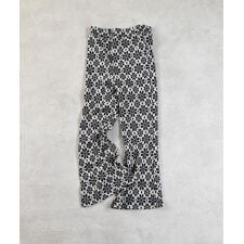 総柄ジャガードフレアパンツ