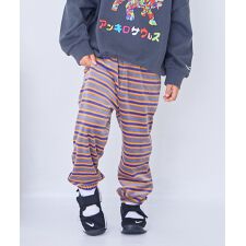 先染めボーダーベロアパンツ