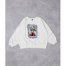 ビッグシルエットフォトプリントトレ－ナ－