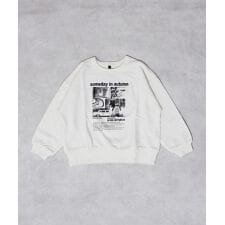 ビッグシルエットフォトプリントトレ－ナ－