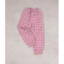 のびっとぬくっとリボン総柄ロングパンツ