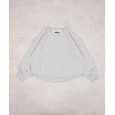 スウェード裏毛裾ラウンドトレーナー