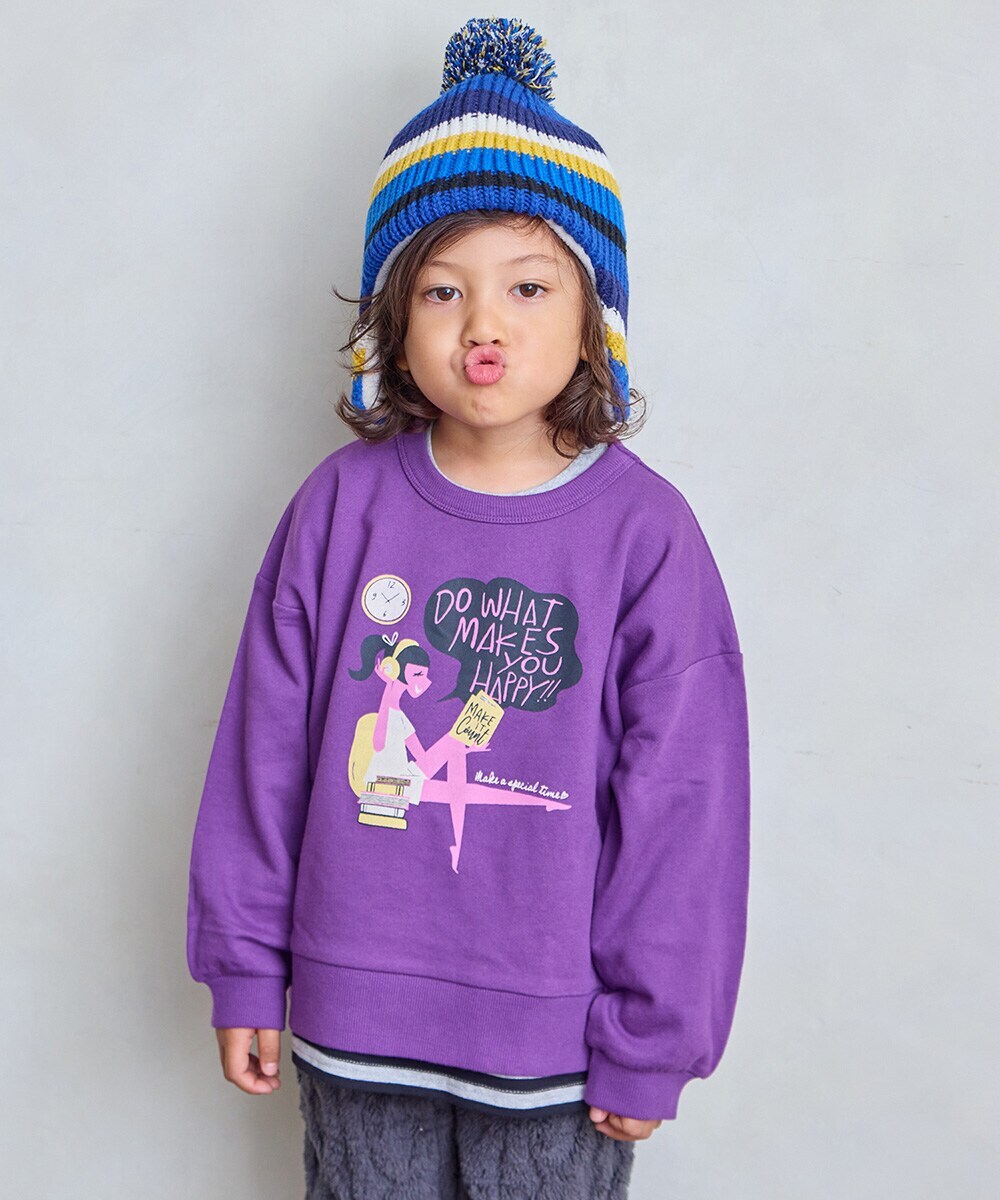 裏毛プリントトレーナー