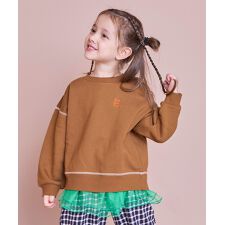 裏起毛ワンポイントトレーナー