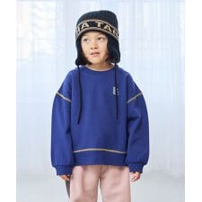 裏起毛ワンポイントトレーナー