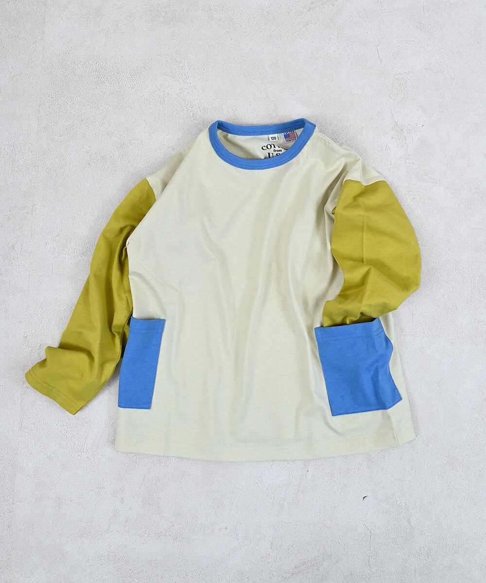 【COTTON from U.S.A】サイドポケットロンティー