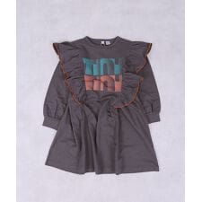 【COTTON from U.S.A】長袖ラッフルワンピース