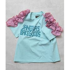 チェックショルダーフリルＴシャツ