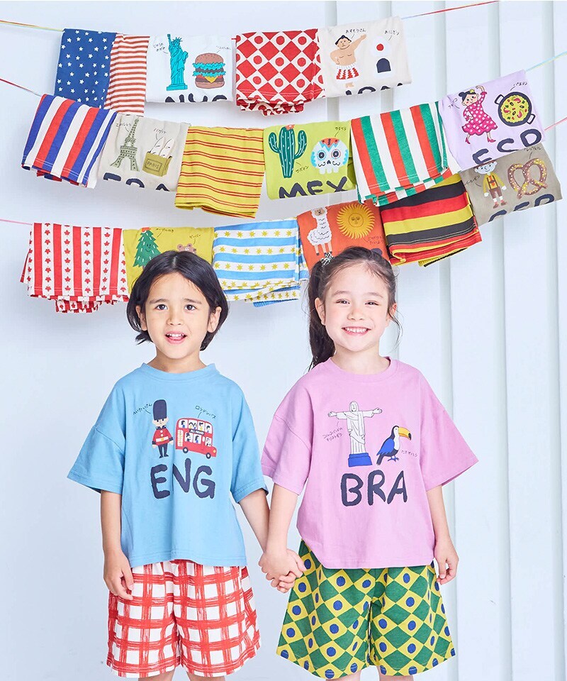 ぱぱっとワールドセットアップ（Tシャツ+ハーフパンツ） | マーキーズ