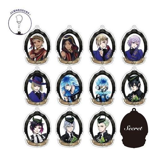 ツイステ シルバー 缶バッジ アクスタ キーホルダー ナムコ 12/16まで ツイステッドワンダーランド/ブラインドアクリルキーホルダー