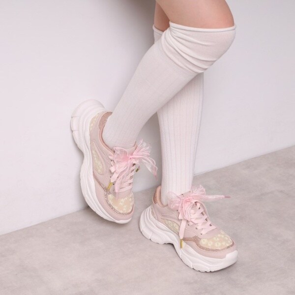 DISNEY/ディズニー “ラプンツェル”シリーズ】フラワー刺繍スニーカー