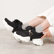 ツインリボンベルト付きラメスニーカー