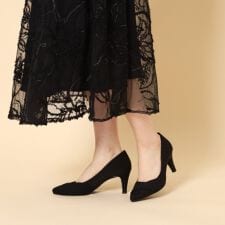 クロスシフォンリボンパンプス