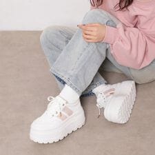 ラメライン厚底スニーカー