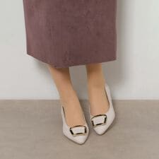 スクエアバックルパンプス