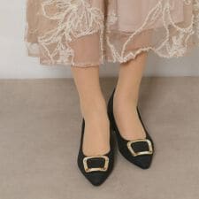 スクエアバックルパンプス