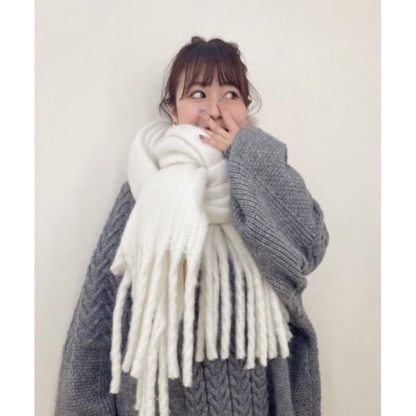 アレンジしやすい250cm カラフルボリュームストールマフラー 累計販売