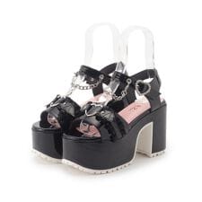 厚底羽つきハートサンダル 24SS