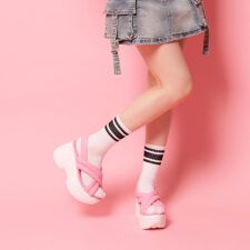 厚底クロスサンダル パデットサンダル