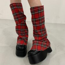 厚底ブーツカバーロングブーツ