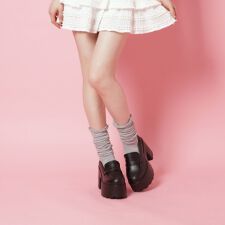 厚底ローファーパンプス