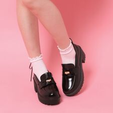 厚底コインローファー