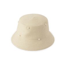 【接触冷感テープ使用】フェイクパールペーパーベルハット