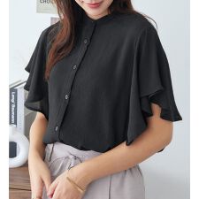 アロッタ(alotta)の楊柳シフォンバンドカラーブラウス