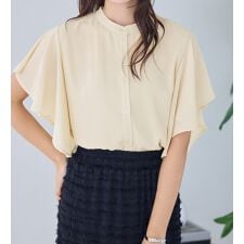 アロッタ(alotta)の楊柳シフォンバンドカラーブラウス