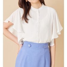 アロッタ(alotta)の楊柳シフォンバンドカラーブラウス