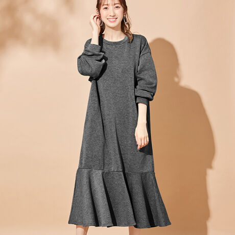 蓄熱保温 裏ファー裾フレアーゆったりワンピース アロッタ Alotta ファッション通販 マルイウェブチャネル