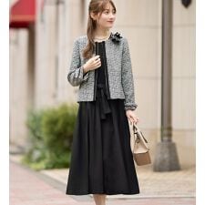 【３点セット】入学式卒業式に！ママに嬉しい洗えるワンピセレモニースーツ＜７号～２３号＞