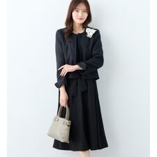 【３点セット】入学式卒業式に！ママに嬉しい洗えるワンピセレモニースーツ＜７号～２３号＞