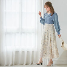 カシミヤタッチカシュクール袖異素材ニット