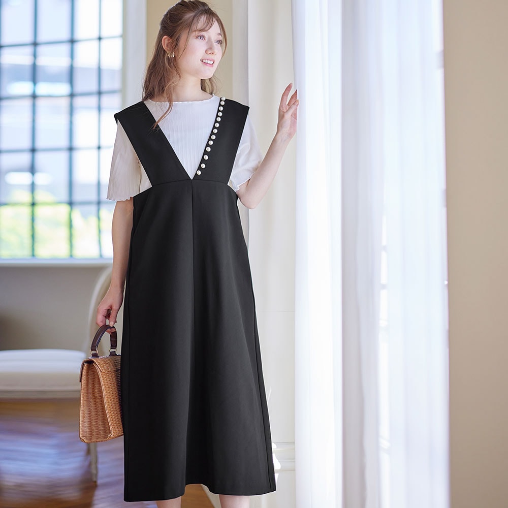 新品】17号マーリエ ル カセット パールフロントジップジャンパースカート