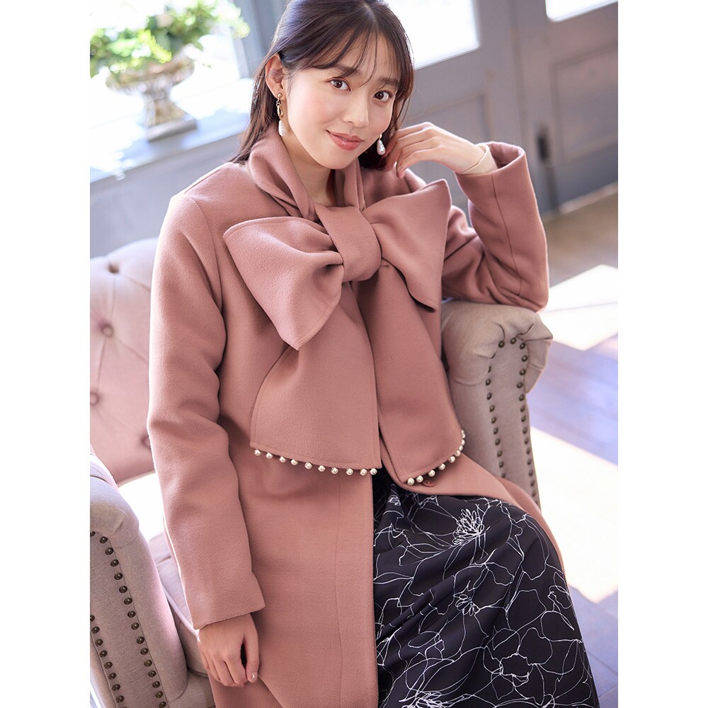 マフラー付ノーカラーロングコート | アロッタ(alotta) | マルイウェブ