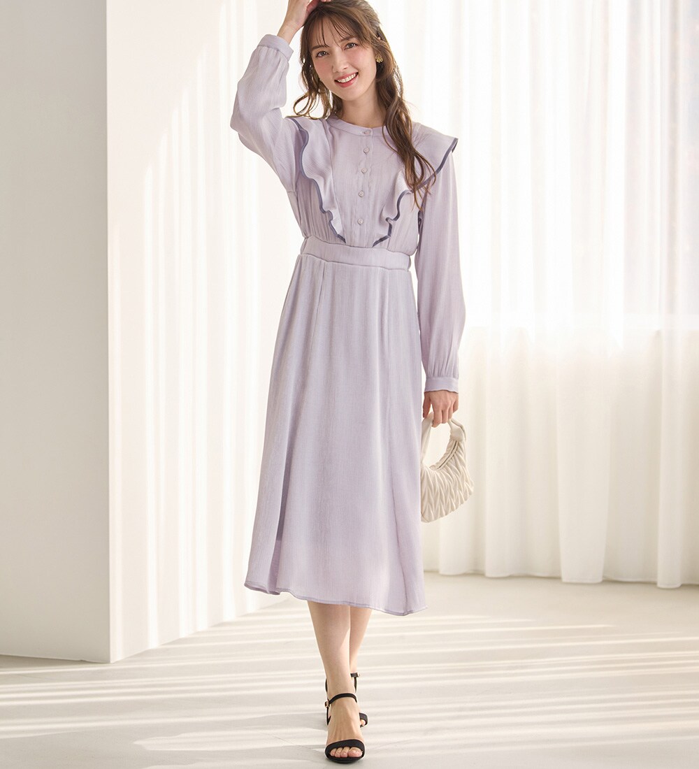 【ショート丈】柄アソートフリルデザインワンピース【お客様企画】