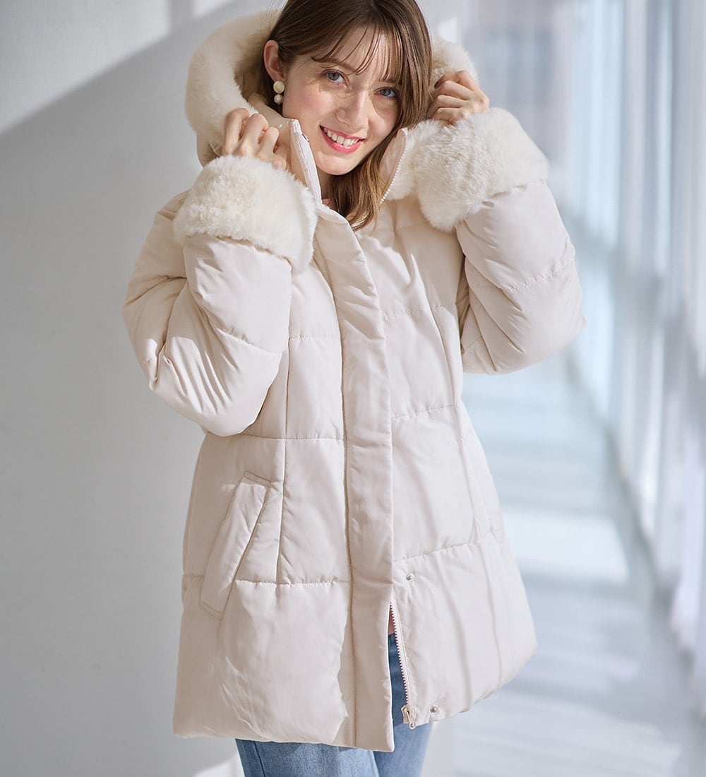 Harrods 美品 英国高級コート ミンクファー着脱可能 中綿 淡いブルー 楽天市場】肉厚スカイブルーフォックスファー＆レッキス毛皮コート