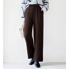 アロッタ(alotta)の【ショート丈】寒さ知らずの暖かさ！美脚見せセミワイドパンツ